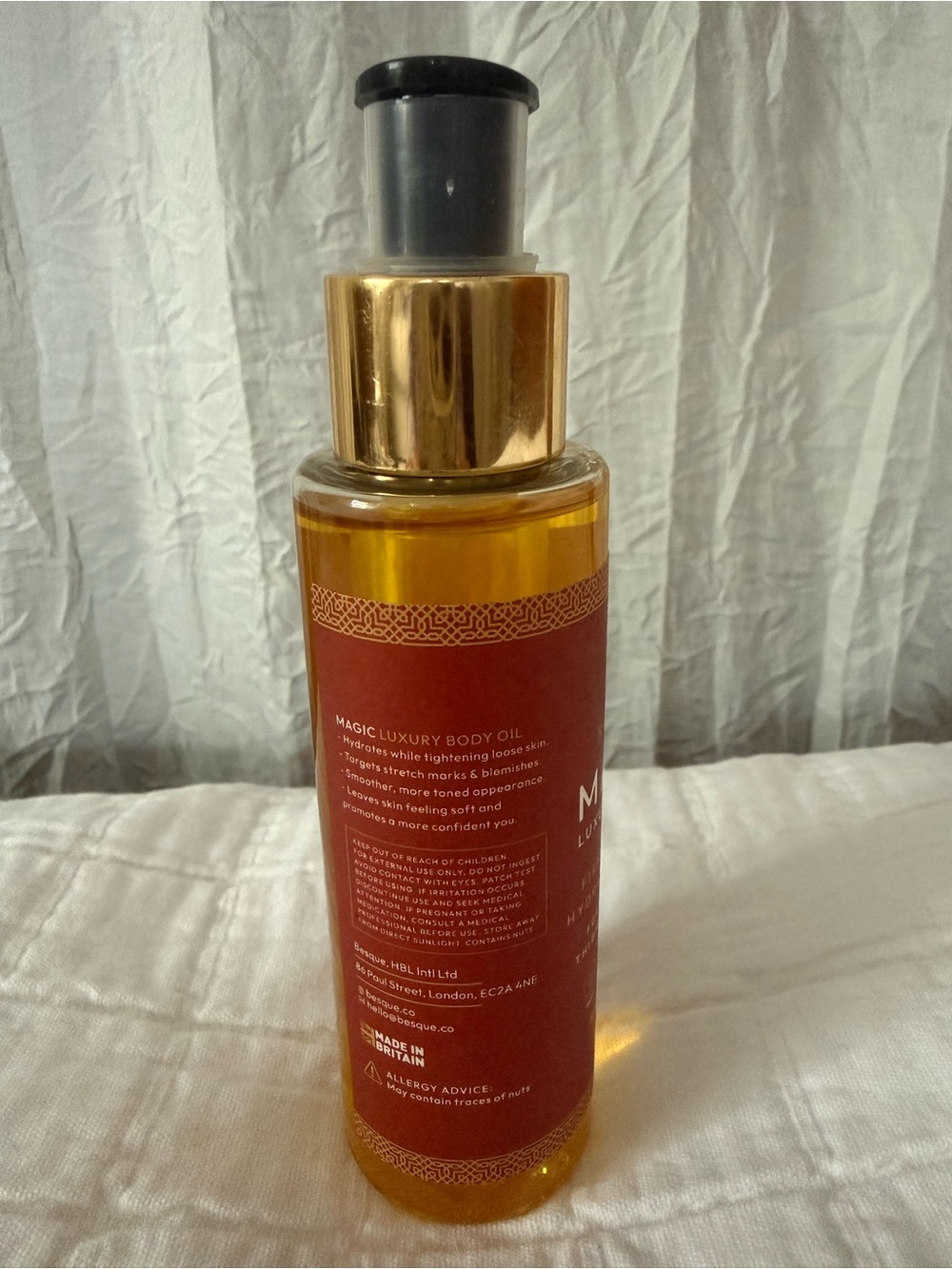 Besque Magic Luxury Body Oil 3.4 oz Hydrating Firming Body Oil Cruelty Free - Picture 3 of 4